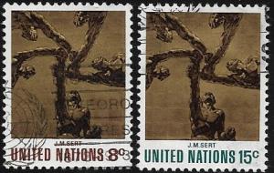 United Nations - NY - # 232-233 - Five Continents - used