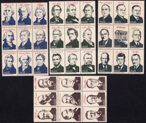 Scott #2216-2219 Ameripex 1986 Presidents (4) Block of 9 stamps - MNH