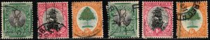 1926-1927 South Africa Scott #- 23a,b-25a,b Definitive Issue Set/6 Used