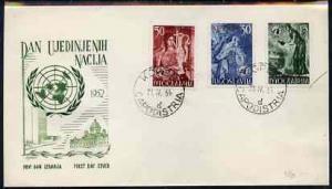 Yugoslavia - Trieste 1953 United Nations set of 3 on illu...