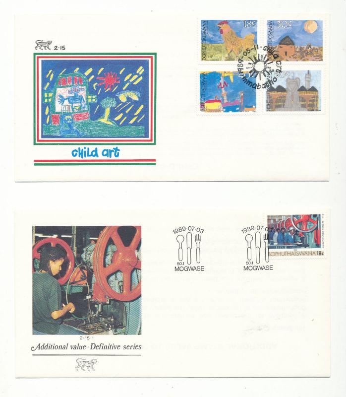 Bophuthatswana 1987/90 Religion Air Art Covers FDC (12) KS1781