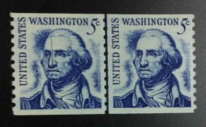 MOMEN: US STAMPS #5c LINE PAIR COIL MINT OG NH LOT #53025