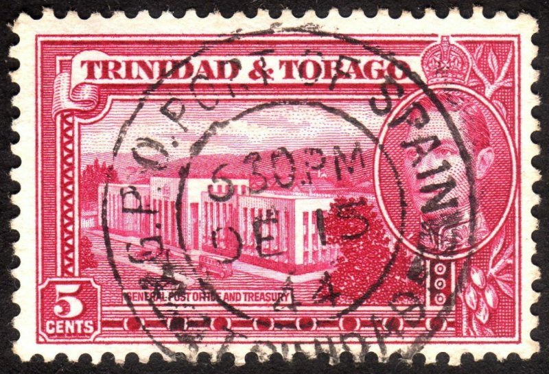 1941, Trinidad and Tobago 5c, Used, Sc 54