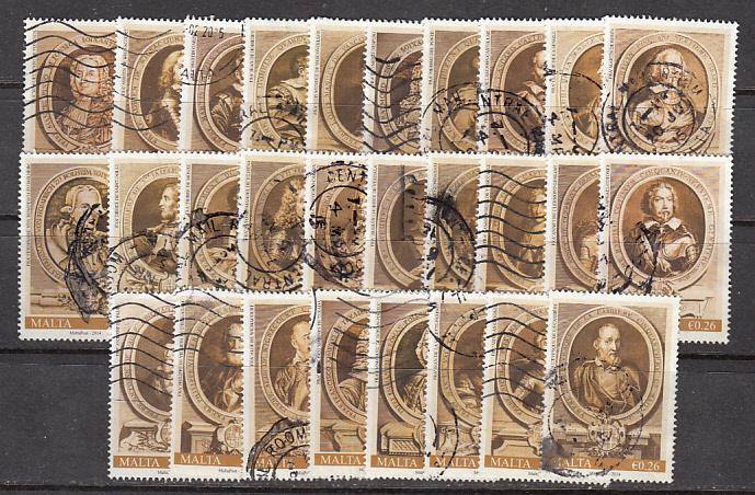 Malta SC# 1521-3  2014 Compl. Set Grandmasters of SMOM used