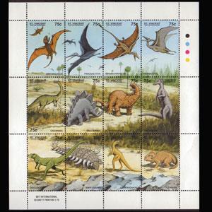 ST.VINCENT 1994 - Scott# 2047 Sheet-Dinosaurs NH