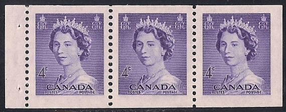 Canada #328A 4 cent Queen Elizabeth 2, Pane OG NH VF-XF