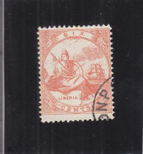 Liberia: 6c, Sc #7, Used (29619)