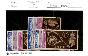 Great Britain, Postage Stamp, #276-279 (3 Sets) Mint Hinged, 1949 UPU (AG)