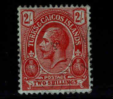 Turks and Caicos Islands Scott 34 Used CTO from 1913-16 KGV set CV $42