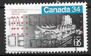 Canada 1986 34 cent Expo, used. Scott #1078