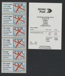 Jersey 2014 - Post & Go - First World War Centenary  o/p B9GB14 JE02