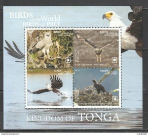 2019 !!! Sale Tonga Fauna Birds Of Prey Eagles Bl131 ** Nw0426