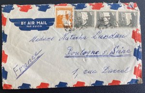 148 Tel Aviv Palestine Airmail cover to Boulogne France