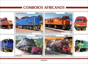 GUINEA BISSAU - 2023 - African Trains - Perf 4v Sheet - Mint Never Hinged