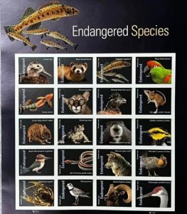 Endangered Species Forever stamps 2 sheets total 40 stamps