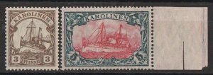 GERMANY Carolines 1905 Yacht 5Mk (25x17 perfs). MNH **. Mi 22IIB cat €170.