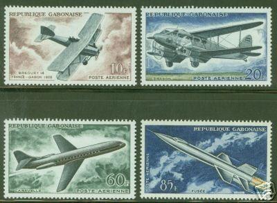 GABON Scott C7-10 MNH** African Airmail stamps CV$6