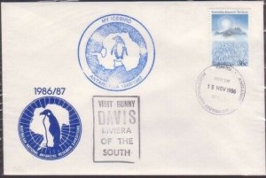 AUSTRALIA ANTARCTIC 1986 cover - Davis Base  - ship cachet.................35451