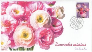 CA23-011, 2023, Ranunculus asiaticus, First Day of Issue, Pictorial Postmark, Go