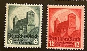 [AG] Germany 1934 Sc #442-443 Mi 546-547 MNH OG XF Mi-CV 85€