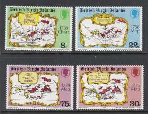 British Virgin Islands 320-323 Maps MNH VF