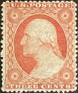 US #26 3c Washington VF NG 1857