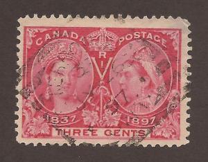 CANADA #53 USED SQUARED CIRCLE CANCEL JUBILEE FULLY DATED