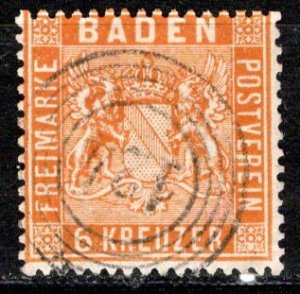 German States Baden Scott # 13, used