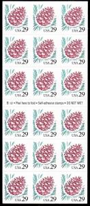 Scott 2491a Pine Cone Booklet MNH B13