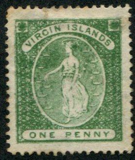 Virgin Islands SC# 9 (SG# 22) St Ursula, perf 15  Light cancel