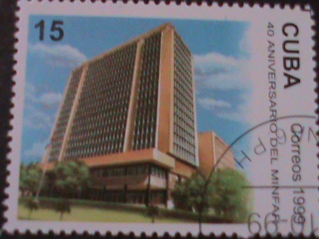 CUBA-1999-SC#4047-8-ST516-NATIONAL INSTITUTION 40TH ANNIV:-CTO-VF-LAST ONE