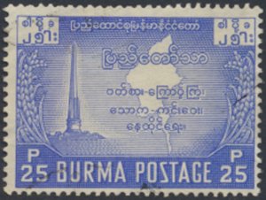 Burma   SC# 138 Independence   Used   see details & scans