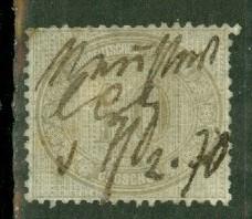 North German Confederation 25 used pen cancel CV $65