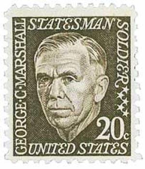 US Stamp #1289 – 1967 20c George Catlett Marshall - Used Postmarked stamps.