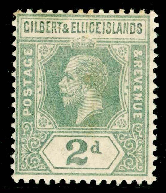 GILBERT & ELLICE ISLANDS SG14, 2d greyish slate, LH MINT. Cat £15.