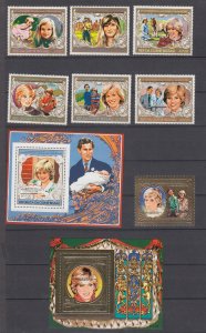 Z5074 JL stamps 1982 mnh guinea-bissau set ovpts +s/s #450-56b w 2 gold foils