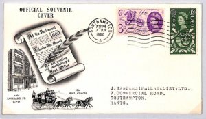 GB QEII GPO TERCENTENARY FDC 1960 Southampton  Machine Typed {samwells} ZE199