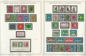 Germany Stamp Collection on 12 Minkus Specialty Pages 1968-75, JFZ 