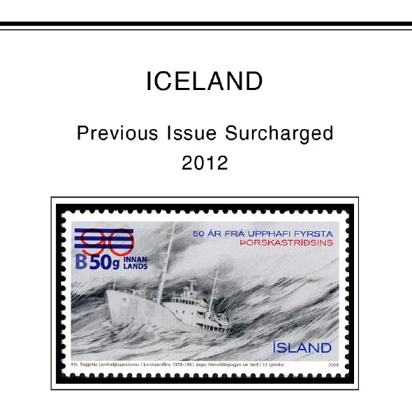 COLOR PRINTED ICELAND 2011-2016 STAMP ALBUM PAGES (29 illustrated pages)