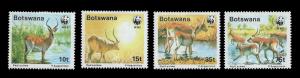 BOTSWANA #432-435 WORLD WILDLIFE FUND, MH