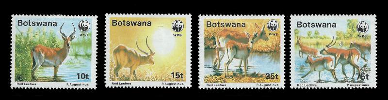 BOTSWANA #432-435 WORLD WILDLIFE FUND, MH