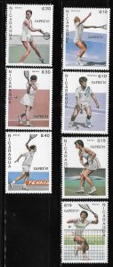 Nicaragua 1987 Capex Tennis Players Sc 1624-1630 MNH A1932