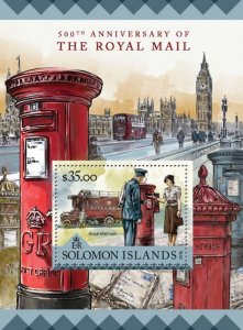 SOLOMON IS. - 2016 - Royal Mail, 500th Anniv - Perf Souv Sheet-Mint Never Hinged
