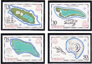 Kiribati 1984 Maps Scott (436-39) MNH