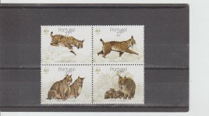 Portugal  Scott#  1716-1719  MNH Block of 4  (1988 Lynx)