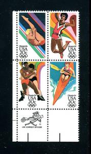 US Stamp #2082-5 MNH '84 Summer Olympics ZIP Block / 4