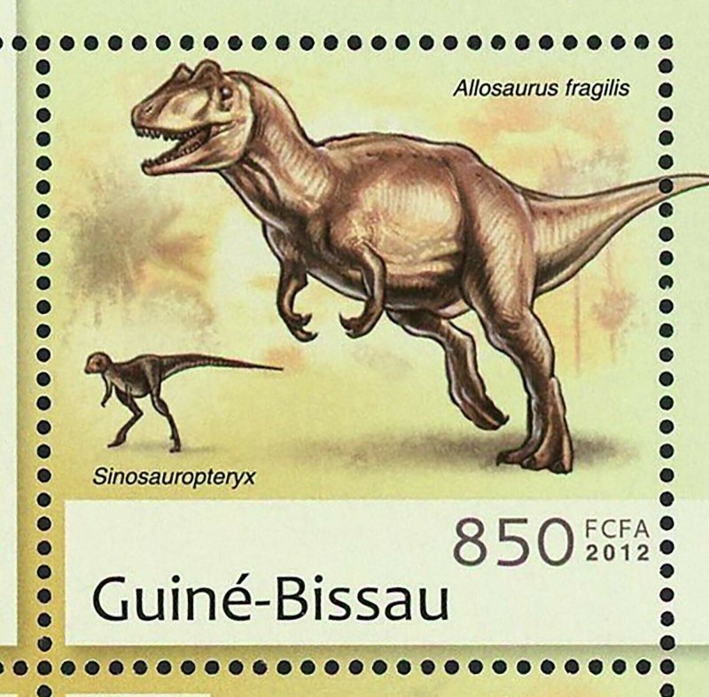 Dinosaurs Stamp Sauroniops Pachytholus Allosaurus Fragilis S/S MNH #6293-6296