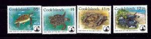 Cook Is 1199-1202 NH 1995 Year of the Sea Turtle 