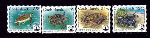 Cook Is 1199-1202 NH 1995 Year of the Turtle 