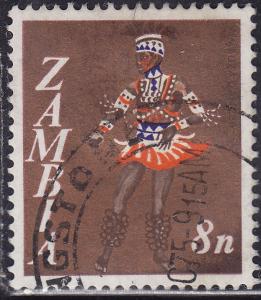 Zambia 43 USED 1968 Vimbuza Dancer